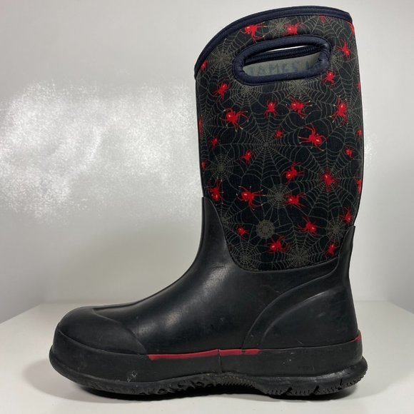 Bogs Youth Boots Classic II Hockey Waterproof Rain Rubber Black Sz 4Y - Picture 7 of 13